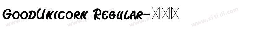 GoodUnicorn Regular字体转换